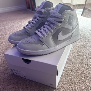 Jordan Light Gray High-Top Sneakers